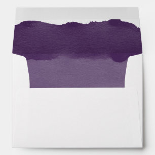 Enveloppes Rayures pourpres d'ombre d'aquarelle de lavande