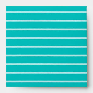 Enveloppes Rayures turquoise et blanc