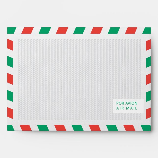 Enveloppes Red and Green Airmail 5x7 (Devant)