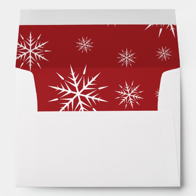 Enveloppes Red Simple Joyeux Noël A7 (Dos (Bas))