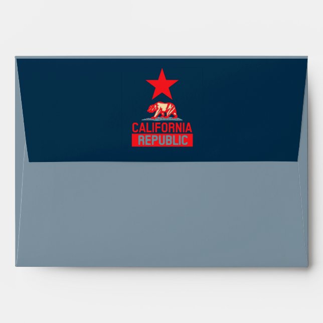 Enveloppes République de Californie en style pop (Dos (Haut rabat))