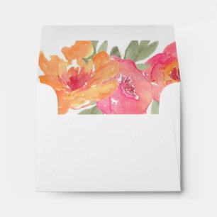 Enveloppes Ressort épousant l'enveloppe florale rose et