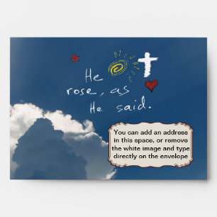Enveloppes Résurrection de Pâques Il Est Ressuscité Jésus Ros