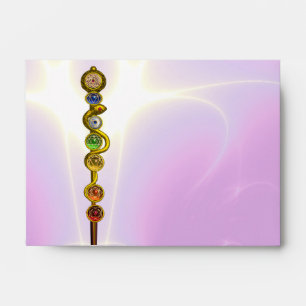 ENVELOPPES RODE D'ASCLEPIUS, 7 CHAKRAS, YOGA, ÉNERGIE SPIRITU