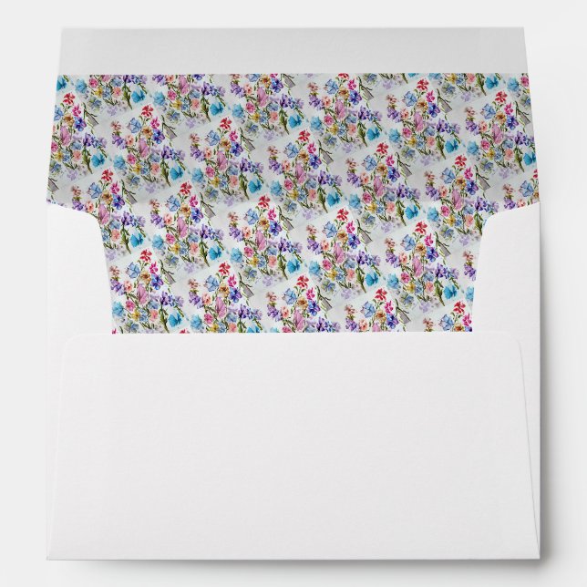 ENVELOPPES ROSE BLANC ET FLEURS VIERGES (Dos (Bas))