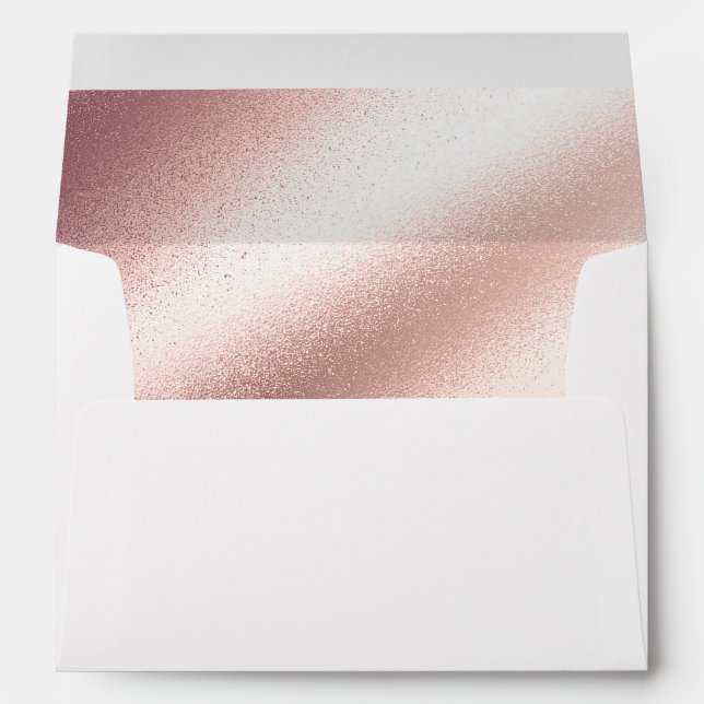 Enveloppes Rose doux - Parties scintillant or Rose (Dos (Bas))