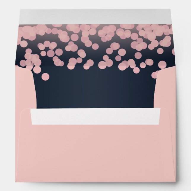 Enveloppes Rose étincelle et bleu marine (Dos (Bas))