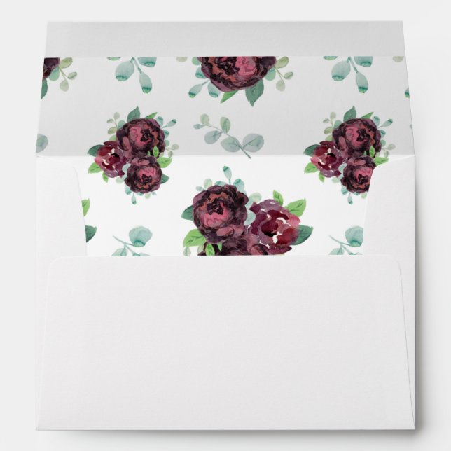 Enveloppes Roses de Bourgogne (Dos (Bas))