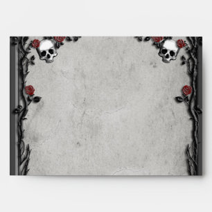 Enveloppes Roses et crânes gothiques