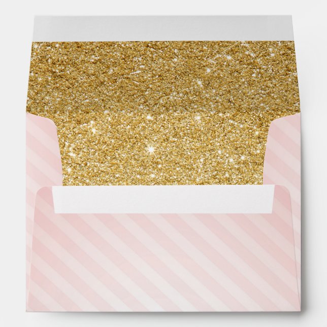 Enveloppes roses et dorées, Twinkle Little Star (Dos (Bas))