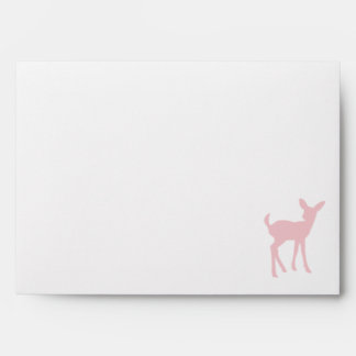Enveloppes roses pour bébés Cerfs et Burlap