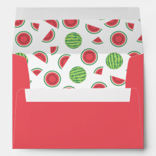 Enveloppes Rouge avec fil à motifs de pastèque