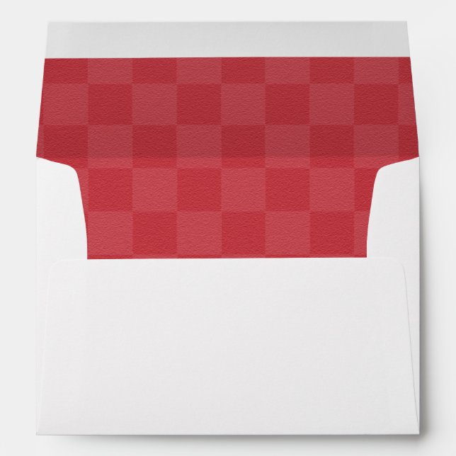 Enveloppes Rouge classique -Checkers- Linked (Dos (Bas))