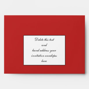 Enveloppes Rouge noir d'enveloppe de mariage de monogramme de