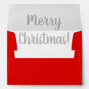 Enveloppes rouges de Noël avec liner à la main