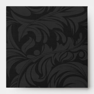 Enveloppes rouges et noires chiques de damassé