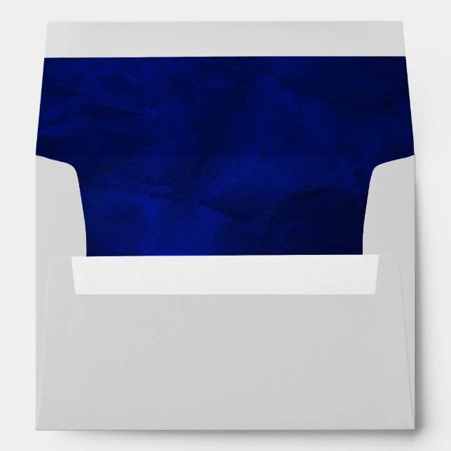 Enveloppes Royal Blue Elegant Mariage d'argent (Dos (Bas))