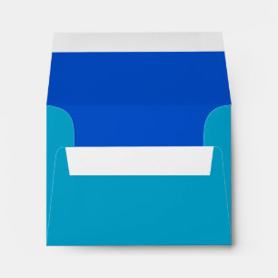 Enveloppes RSVP bleu et turquoise sur n'importe quelle couleu