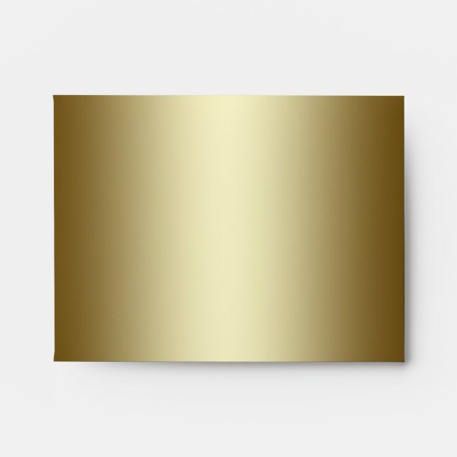 Enveloppes RSVP carrés en lin or noir (Devant)