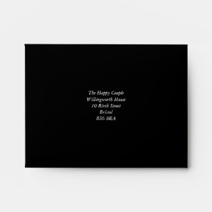Enveloppes RSVP de mariage noir
