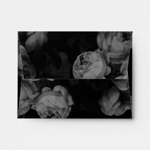 Enveloppes RSVP de mariage noir et blanc élégantes