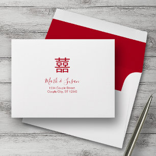 Enveloppes RSVP Double Bonheur/Chanson Hy