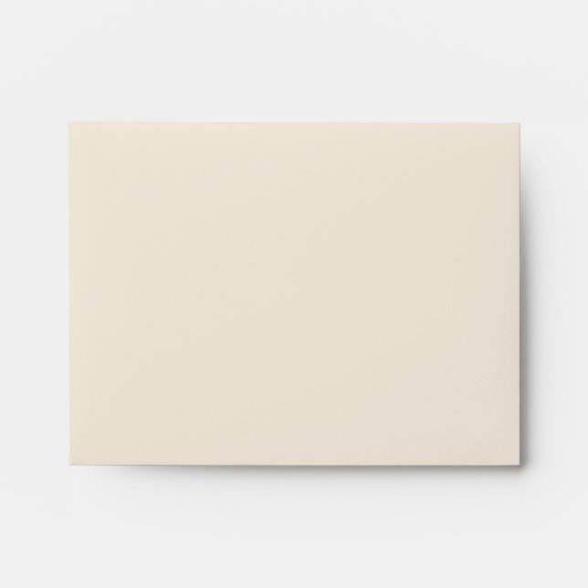 Enveloppes RSVP en lin beige élégantes (Devant)