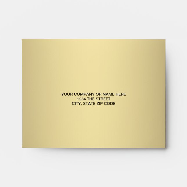 Enveloppes RSVP en lin or noir (Devant)