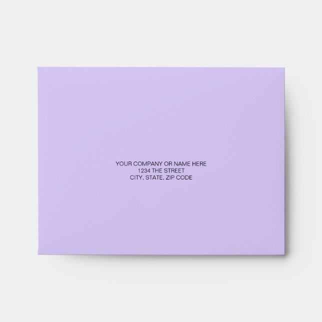 Enveloppes RSVP en lin violet noir (Devant)