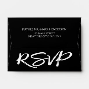 Enveloppes RSVP noir et blanc