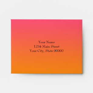 Enveloppes RSVP rose à orange Ombre avec étoile