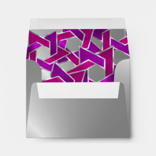 Enveloppes RSVP rose violet étoile de David Silver