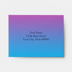 Enveloppes RSVP Turquoise à rose Ombre avec étoile
