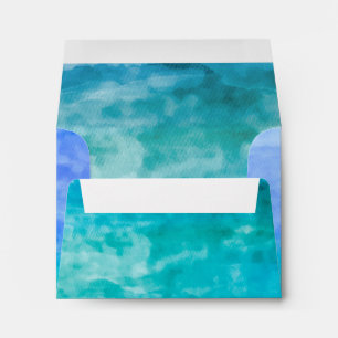 Enveloppes RSVP Watercolor Streaks bleu