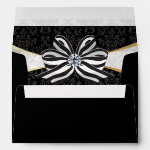 Enveloppes Ruban diamant avec motif Damas
