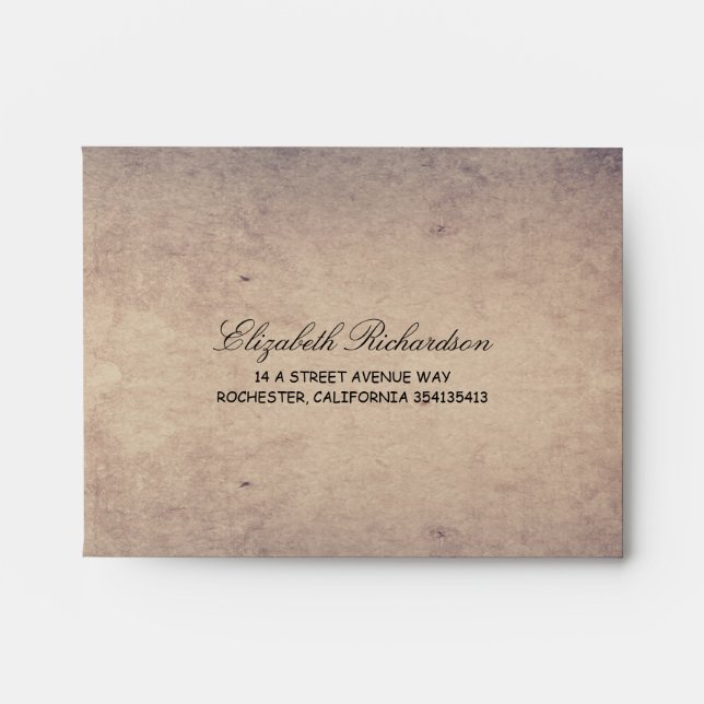 Enveloppes Rustic Navy et mariage de crème RSVP (Devant)