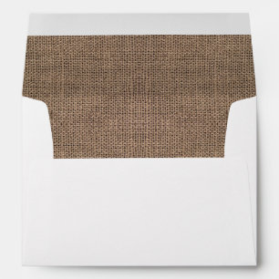 Enveloppes Rustic Old Burlap Texture Mariage