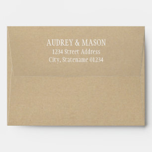 Enveloppes Rustique Kraft et Mariage Blanc