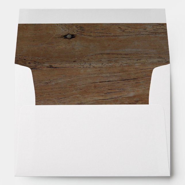 Enveloppes rustique pays grange foncé texture Mariage (Dos (Bas))