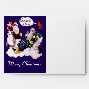 Enveloppes SANTA CLAUS, PETITE ANGEL & MERLIN Noël Party