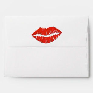 Enveloppes Scellé avec un Kiss SWAK Valentine's Day Red Lips
