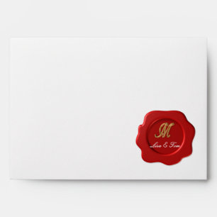 Enveloppes scellé monogramme mariage