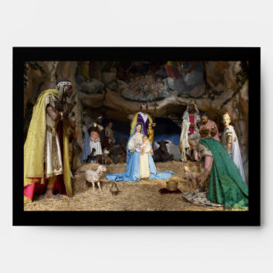 Enveloppes Scène de la Nativité de Noël antique