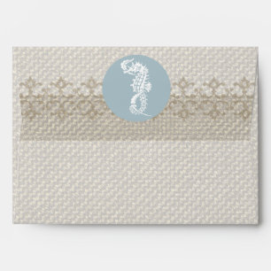 Enveloppes Seahorse Bleu Classique Nautique Élégant