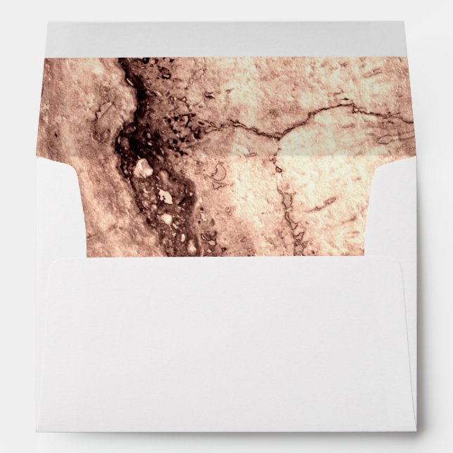 Enveloppes Sépia beige brun moderne brûlé granit orange (Dos (Bas))