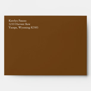 Enveloppes Sepia Brown A7 5x7 Avec Adresse De Reto