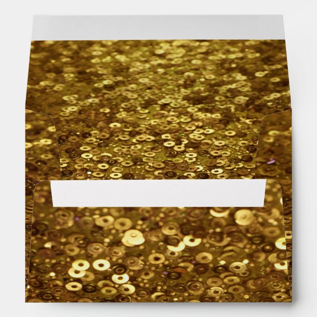 Enveloppes Séquence d'or sur toute la Parties scintillant (Dos (Bas))