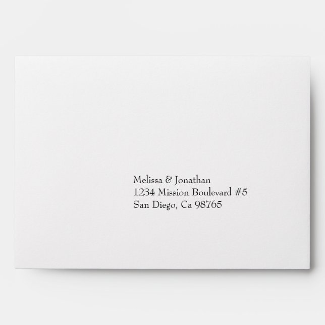 Enveloppes Serif print adresse préremplie personnalisée RSVP (Devant)