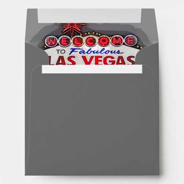 Enveloppes Signe de Las Vegas en argent (Dos (Bas))