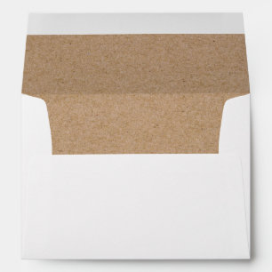 Enveloppes Simple Faux Kraft Faire-part de mariage carrossabl